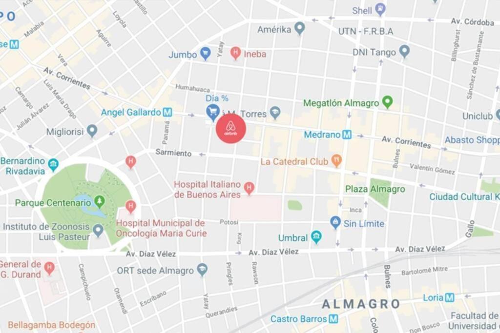 Апартаменти Luminoso 2 Ambientes En Almagro Av Corrientes 3 Personas Буенос-Айрес Екстер'єр фото